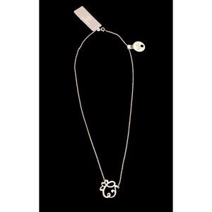 Ciani Bernini 925 Sterling Silver Initial Scroll Letter C 18" Long Necklace NWT